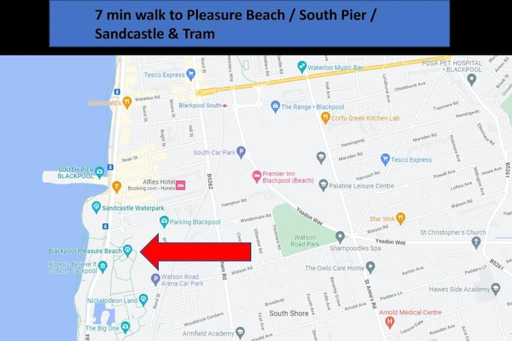 Hidden Gem W/ Parking Short Walk To Pleasure Beach Blackpool Exterior foto